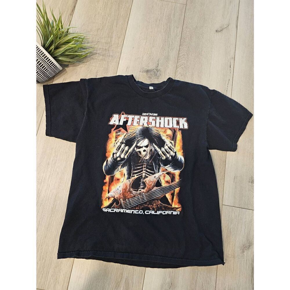 2015 Aftershock rock festival tee. Slipknot, Manson, Shinedown